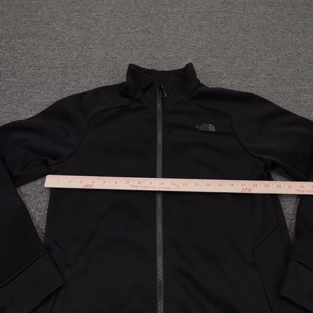 The‎ North Face Jacket Mens Small Black Softshell Full Zip Pockets Windbreaker